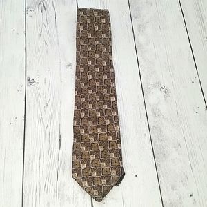 Puritan Mens Brown square tie. Approximately 58.5 inches long